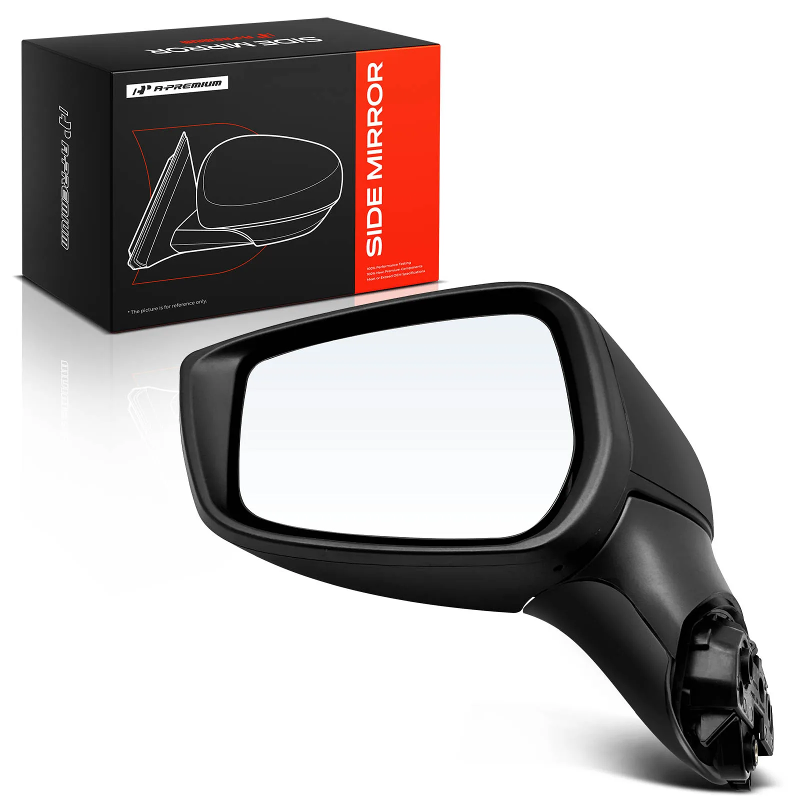 A-Premium Driver Side Manual Door Mirror for Nissan Versa 2020-2022 Manual Folding Black