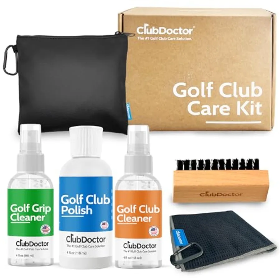 Golf Club Care Kit for iron, driver, putter maintenance stainless steel, black scratch, scuff, rust removal with grip cleaner,