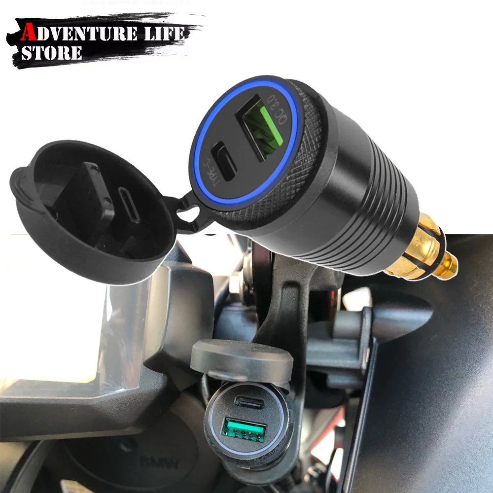 

Быстрое зарядное устройство QC 750 для мотоциклов BMW R1200GS R1250GS F 850GS 800 GS 3,0 с разъемом USB Type-C PD