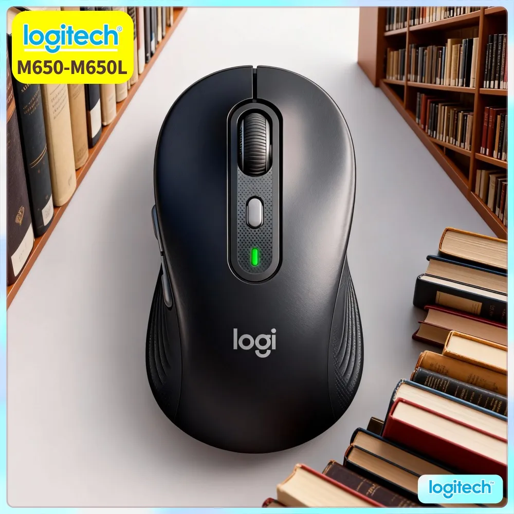Logitech M650/M650L Wireless Ergonomic Mouse - 4000 DPI Sensor, 90% Reduced Noise, Soft Thumb Rest, 24-Month Battery