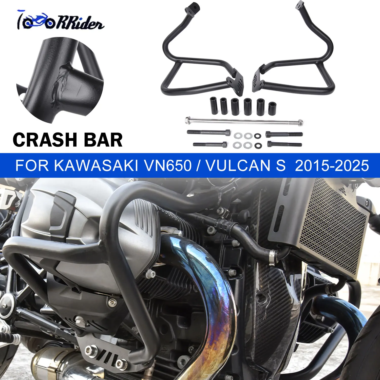 

RnineT Steel Black Crash Bar Engine Guard Bumper Highways Frame Protector forBMW R Nine T R9T 2014-2021 2016 2017 2018 2019