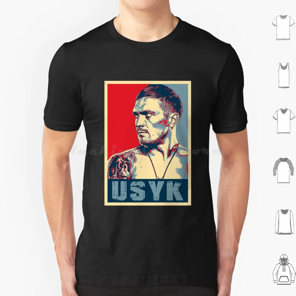 Oleksandr Usyk Hope T Shirt Big Size 100% Cotton Oleksandr Usyk Oleksandr Usyk Ukrainian Professional Boxer Heavyweight