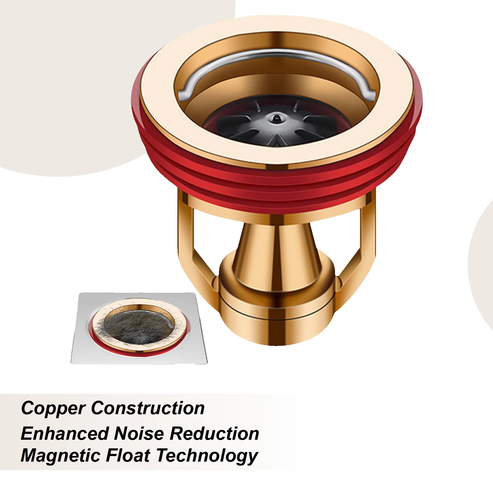 

Полностью медный дезодорирующий сливной сердечник для пола, слив для душа, слив для пола, предотвращение обратного потока, ограничитель запаха, аксессуары для ванной комнаты