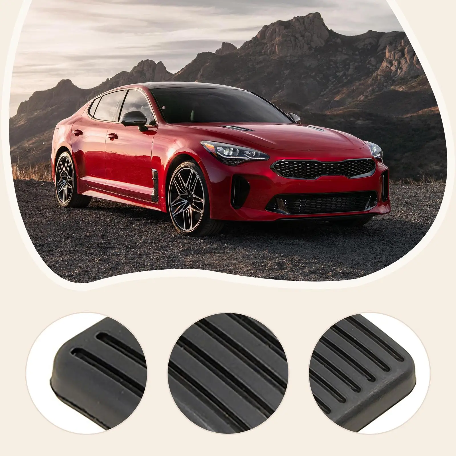 Rubber Brake and Clutch Pedal Pad Car Pedal Cover Replacement Repair Part for Hyundai Accent Elantra Getz Reference 3282524000