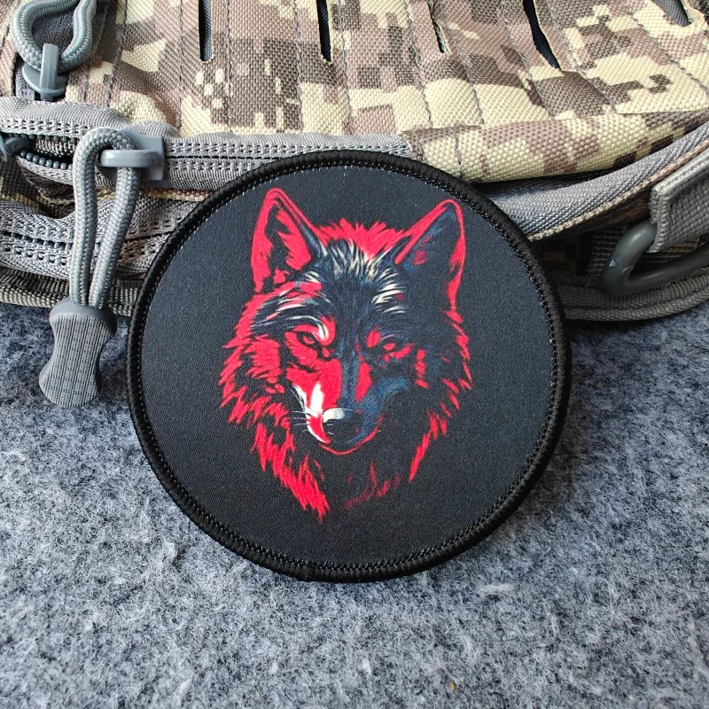 2026 New Wolf Tactical Patch, Military Morale Badge, For Clothing, Hats, Backpacks, Tactical Gear, Hook and Loop