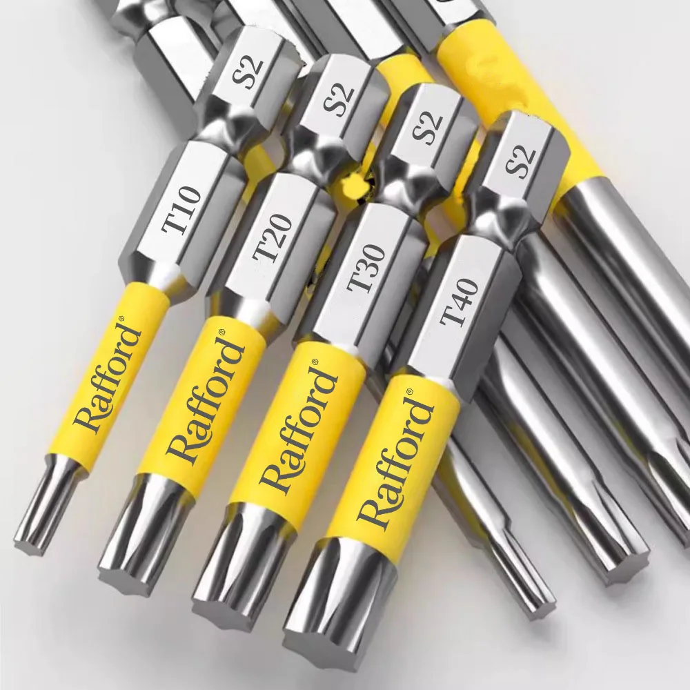 Rafford 10 Pcs Torx Set T7-T40 Magnetic Repair Tools, High Hardness Alloy Steel, Suitable for Home Appliance Power Tools PC DIY