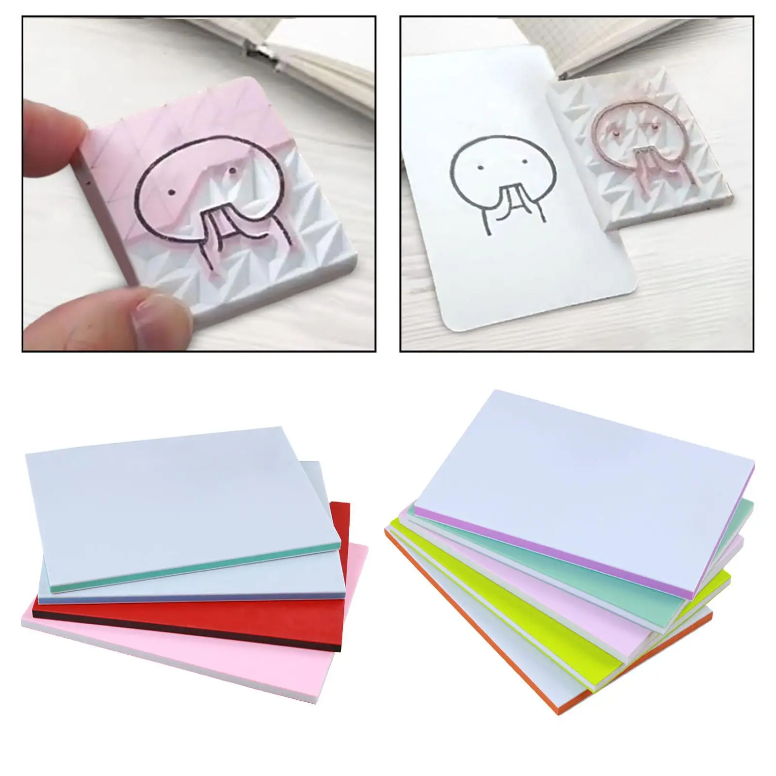 DIY Rubber Carving Blocks for Stamp Making Soft Rectangle Engraving Block for Scrapbook Art Projects Professional Blank Stamps