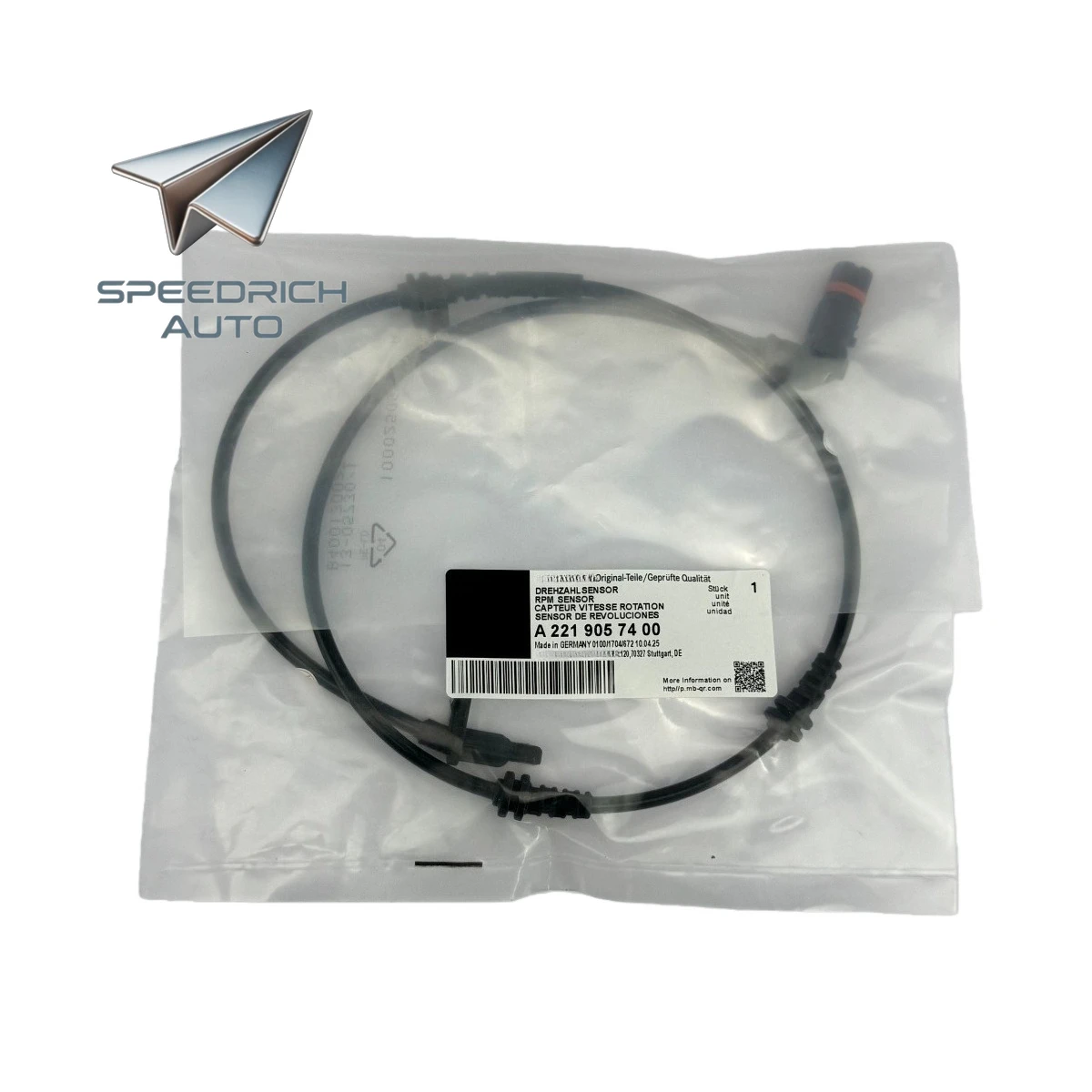 

A2219057400 A2219057500 Speed ​​Sensor for Mercedes-Benz S-Class 65 AMG S 350 4MATIC BlueEFFICIENCY S 250/320/350 CDI