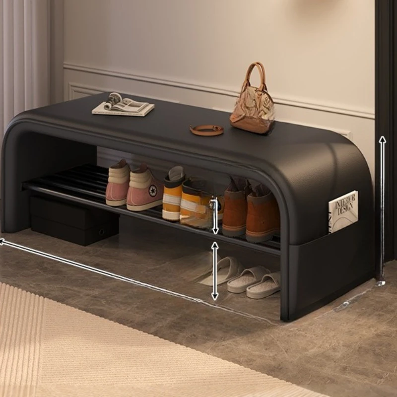 

Shoe change stool Home entrance door Light luxury high-end sense of wearing Shoe stool Entry stool can be sat and worn