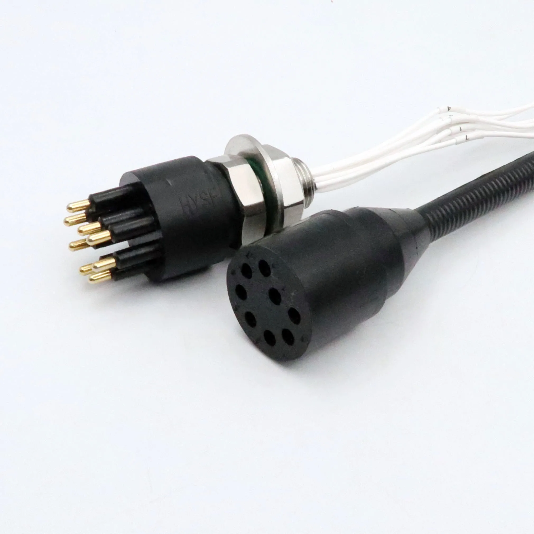 Good HYSF BH8M Male/Female 8P Deep-sea Marine IP69 Stainless Steel Copper Gold Plating 550V 10A Underwater Connector