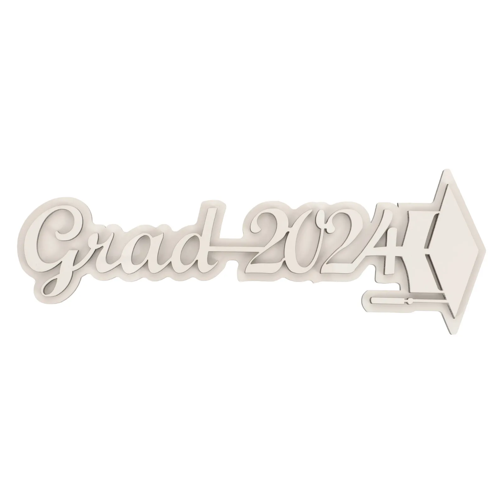 Blank Rose Heat Transfer Density Board Decor Sublimation Grad 2024 DIY Senior Year Gift Graduation Party Table Centerpiece - view 3