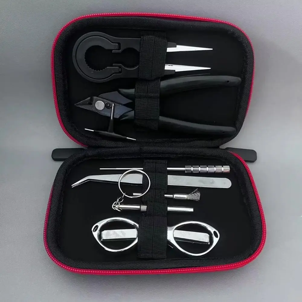 9Pcs/set 9 in 1 Artistic Repair Tool Kit Winding Rod Curved Tweezers Blacksmith Tool Set Ceramic Tweezers