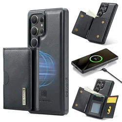 Detachable Magnetic Wallet Case For Samsung Galaxy S26 S25 S24 S22 S23 Ultra S24 FE Cover RFID Blocking Retro Flip Leather