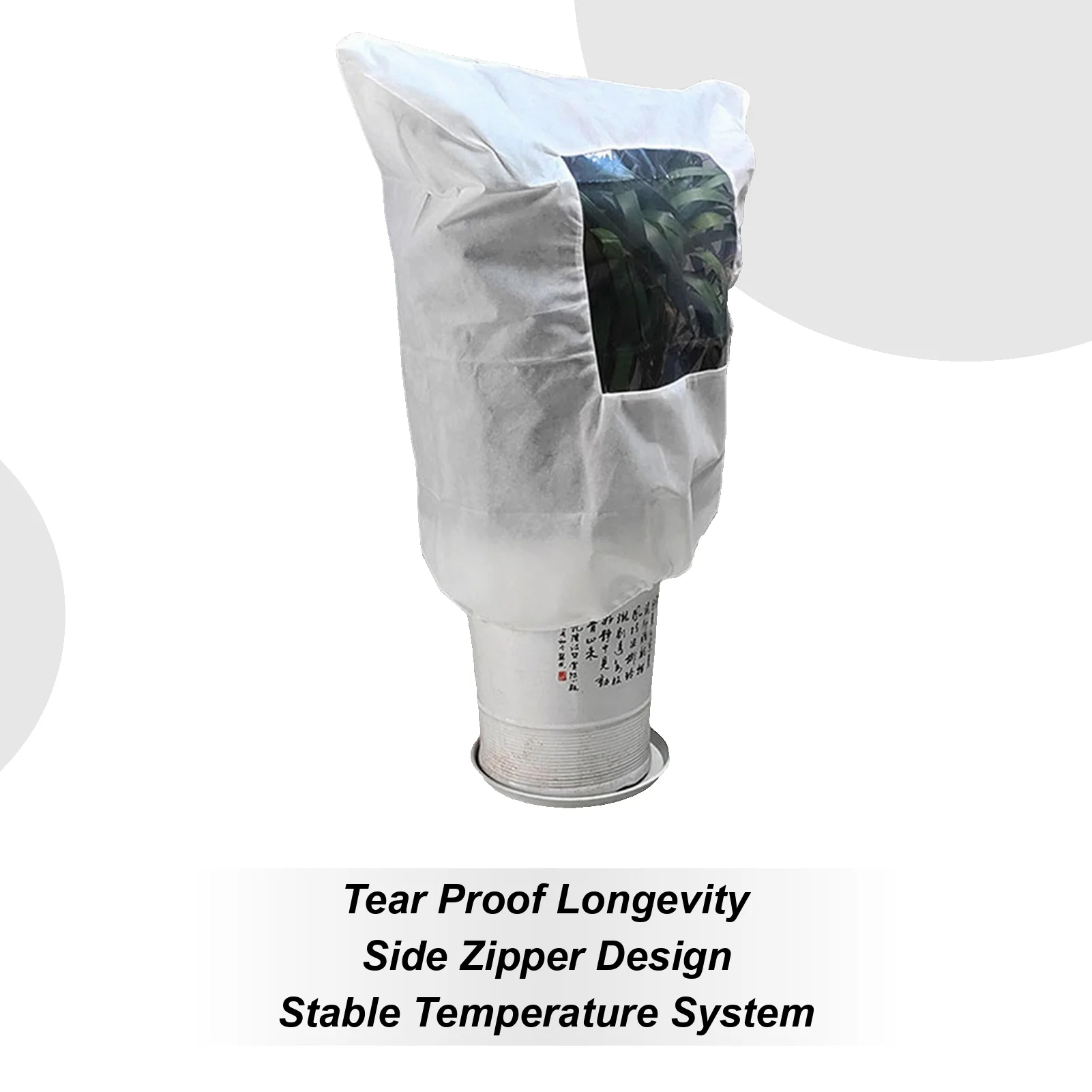 

Plant Covers Freeze Protection Frost Cover Plant Protector Bag With Side Zipper Warm Shrubs Blanket Reusable Winter Flower Wrap