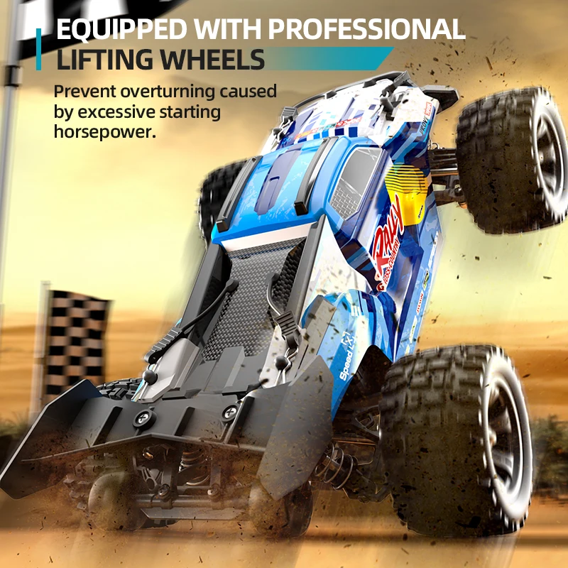 Professional Racing 70KM/H Electric High Speed RC Car Truck 1:18 4WD LED Lighting Brushless Off Road Remote Control Truck Model
