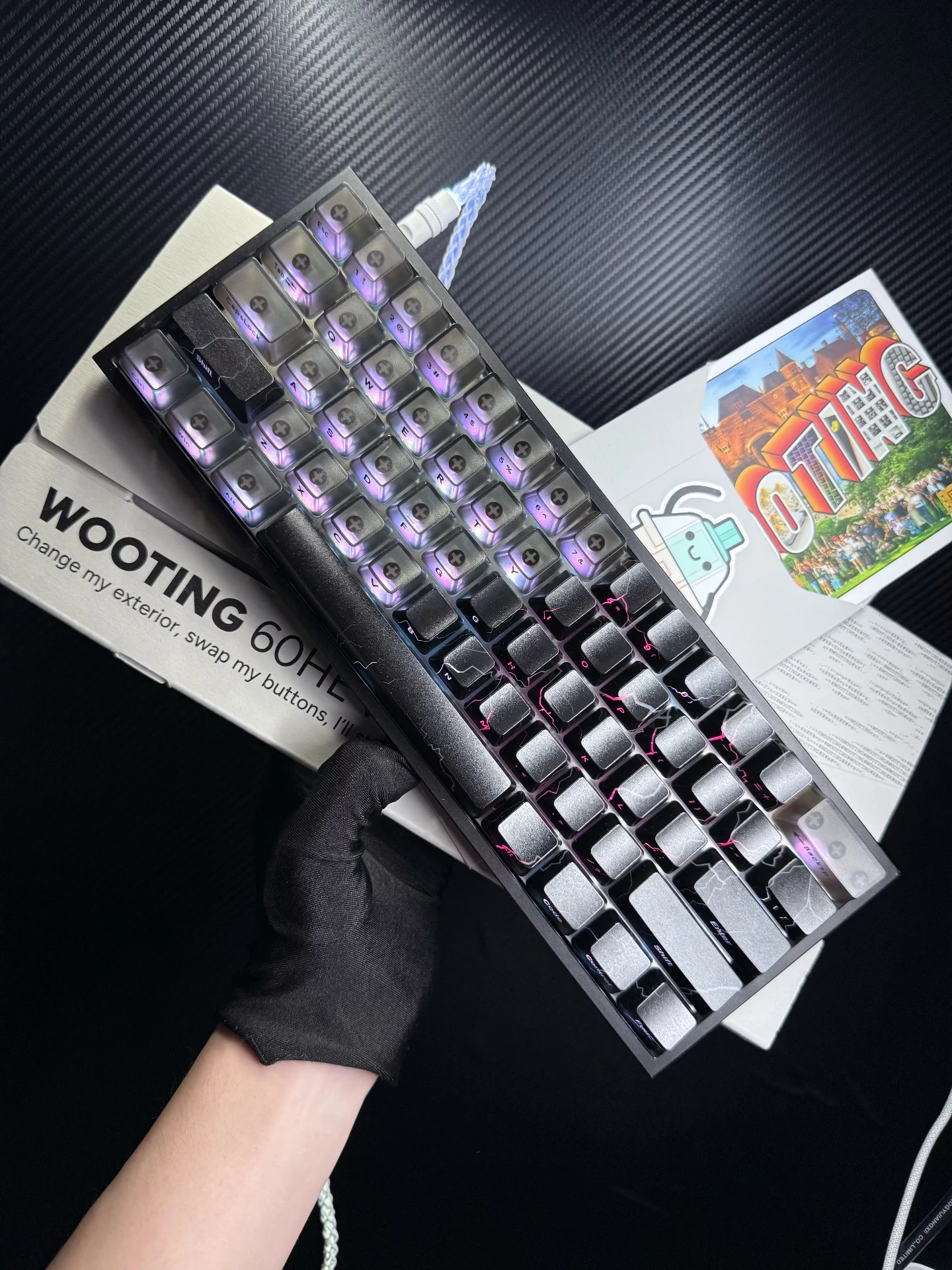 Custom Full Mod Custom HE Keyboard Cable, Premium High-Speed Data Line, Modified 60% Gaming Keyboard Wire Gift