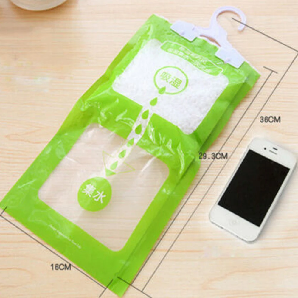 3Pcs Hangable Wardrobe Moldproof Moisture Proof Dehumidification Bag Moisture Absorbing Bag Closet Dehumidizer Eco Friendly