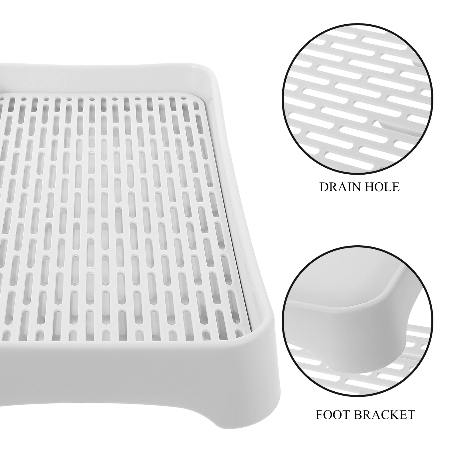 

Drain Fruit Tray Tea Set Draining Board Dish Kitchen Countertop Plate Plastic Detachable