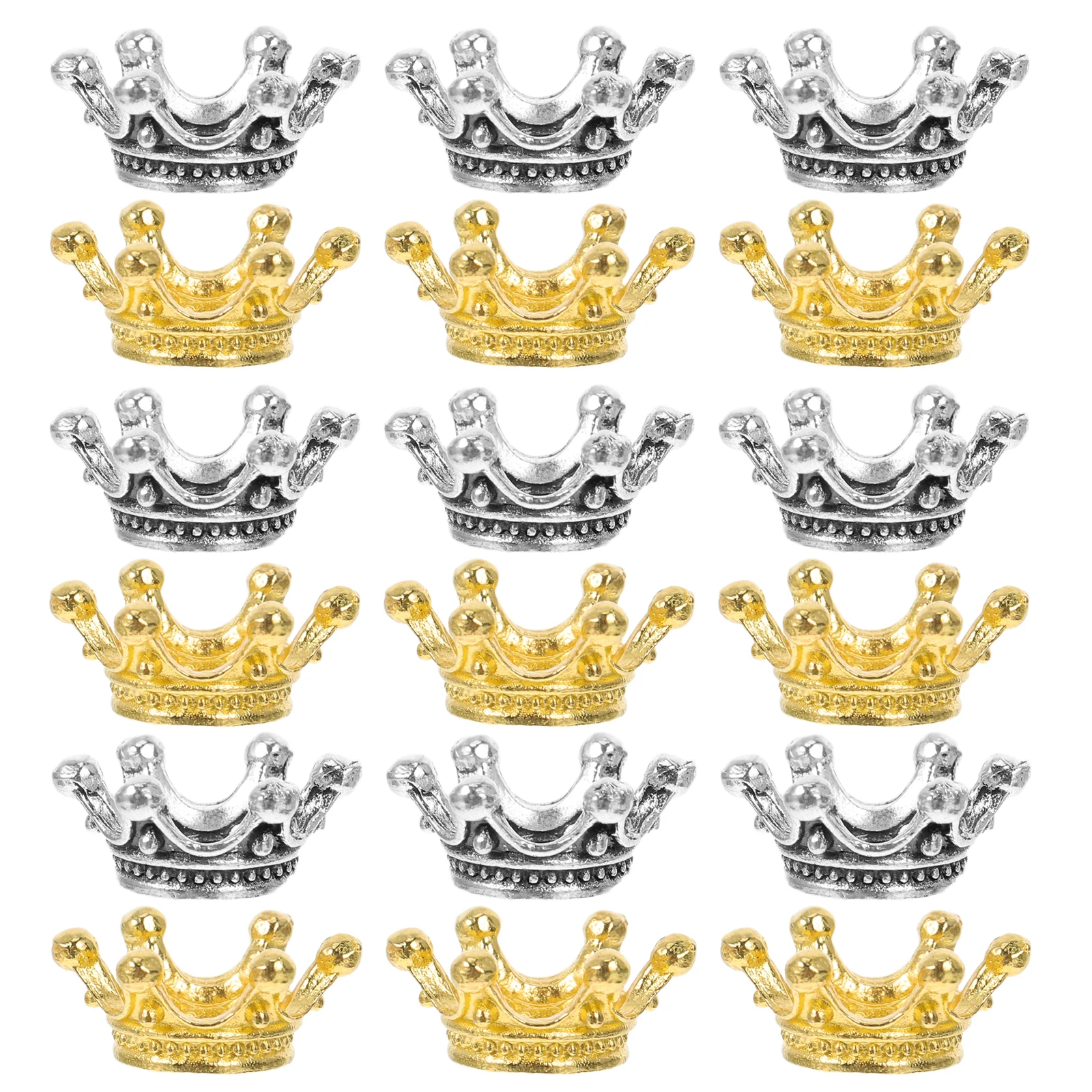 

100pcs Mini Crown Pendant Charms Zinc Alloy Jewelry Craft Accessories for Bracelets Necklaces Small Crowns Diy Decoration