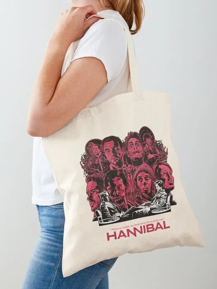 Hannibal - Eat The Rude Tote Bag women bag reusable grocery bags cute tote bag