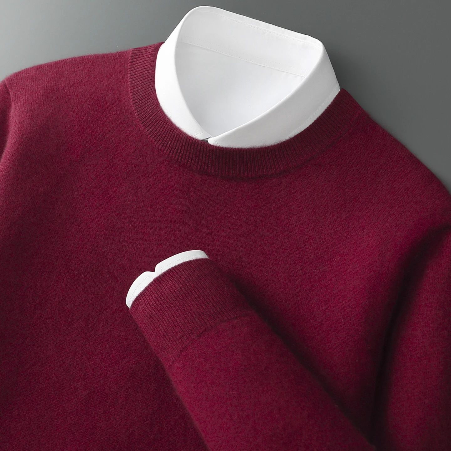 

High quality men's 100% pure cashmere pullover luxury brand Loose knitted sweater loose semi high neck Tops Pull Jumper base