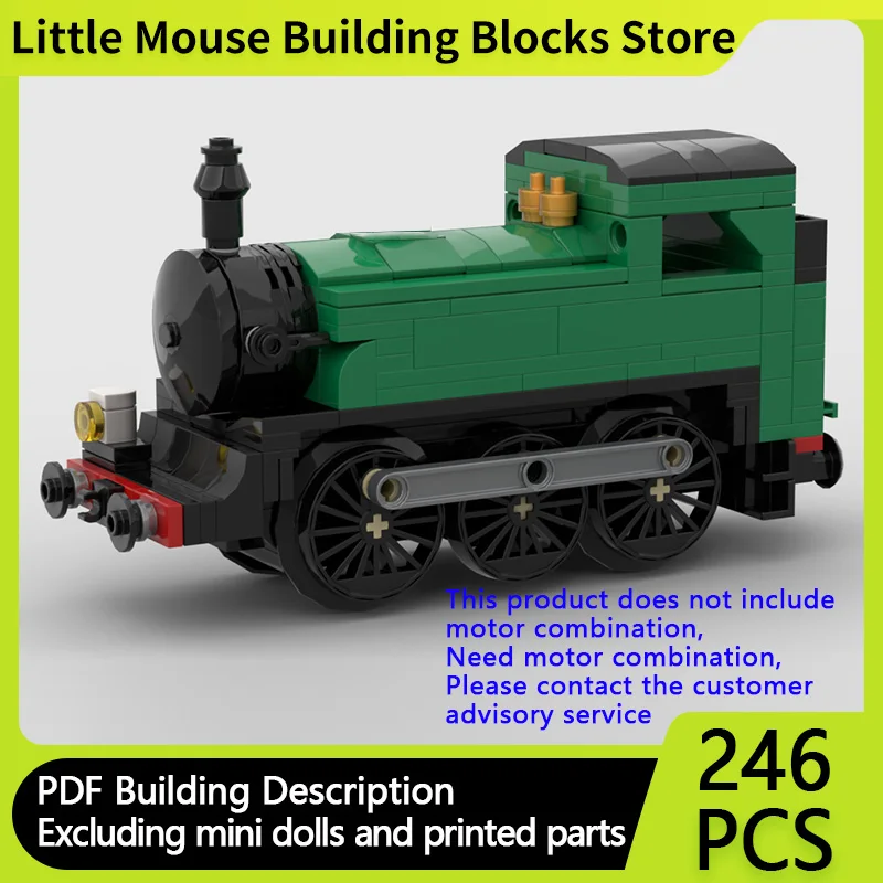 

Конструктор City Car Model MOC: Паровоз с двигателем 0-6-0, модульная технология, подарки, праздничный набор для сборки, детские игрушки
