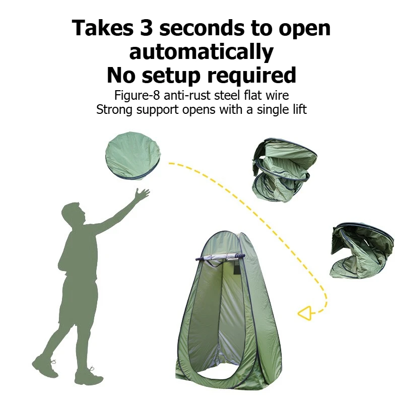 Portable Camping Bathing Tent Changing Tent Mobile Toilet Outdoor Shower Camping Quick Opening Outdoor No Need To Build Bathroom