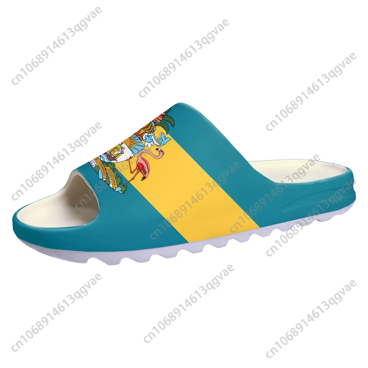 Bahamian Flag Soft Sole Sllipers Home Clogs Step on Water Shoes Mens Womens Teenager Beach Bahamas Customize on Shit Sandals