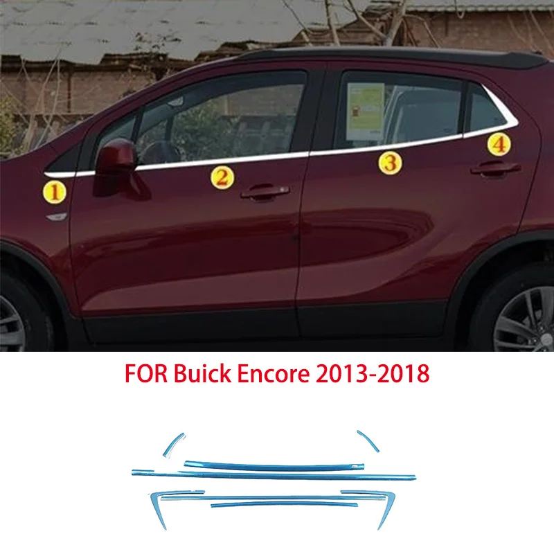

Автомобильные аксессуары, подходят для Buick Encore 2013-2018, хромированная внешняя полоса для литья окон из нержавеющей стали, накладка на порог, боковая крышка