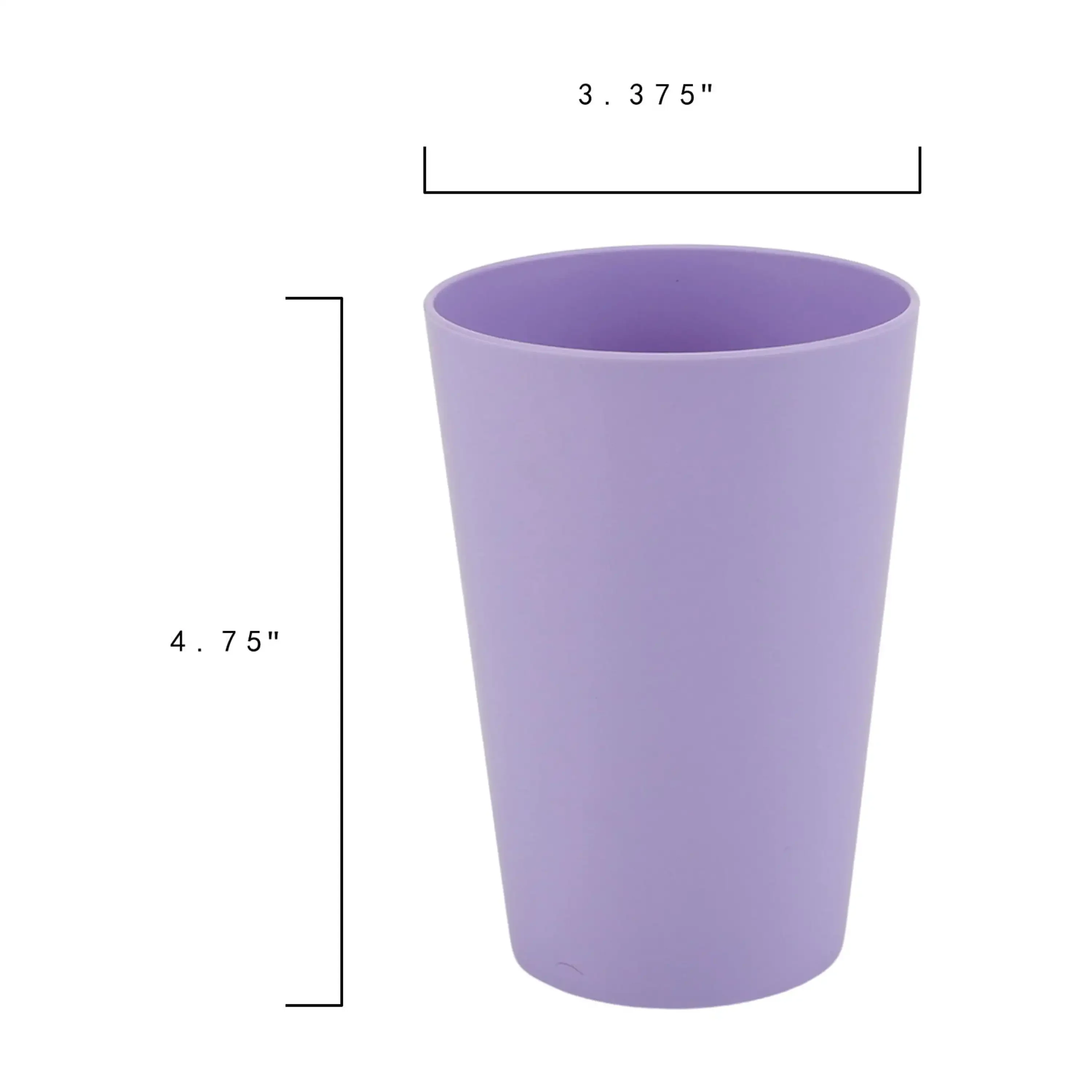 Your Zone Lilac Purple 15-Ounce Plastic Cup, Single Piece Tumbler image 6