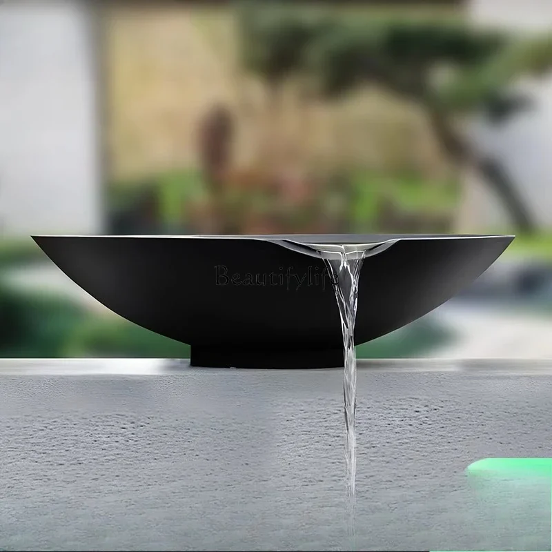 54Flowing water ornament fountain circulation waterfall clubhouse square pool