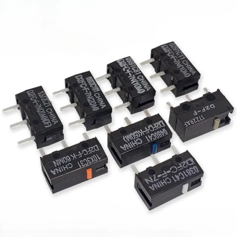 

（New）50pcs/lot 100% original genuine Switch:D2FC-F-7N (10M) (20M)(100M) g903 g102 g304 Mouse micro switch button