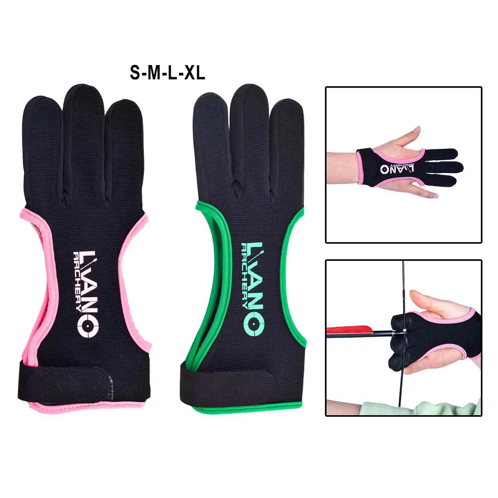 

Gloves Hunting Leather Three Finger Protector for Women Men