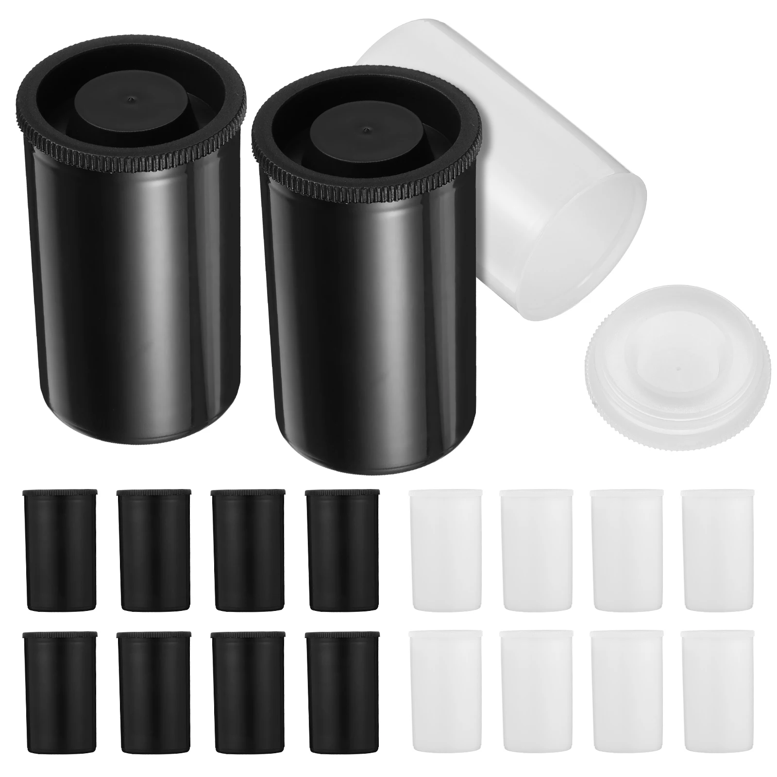 

20Pcs Pe Material Film Canister Set Compact Design for 35mm Film Camera Storage Small Plastic Containers Empty Camera Container