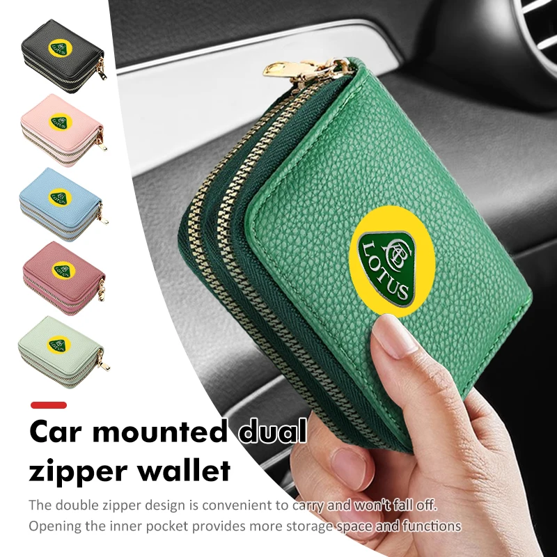 Men Car License Holder Short Purses Fashion ID Card Wallet Bag For Lotus Eletre Emira Evija Envya 3-Eleven Elise Evora Esprit