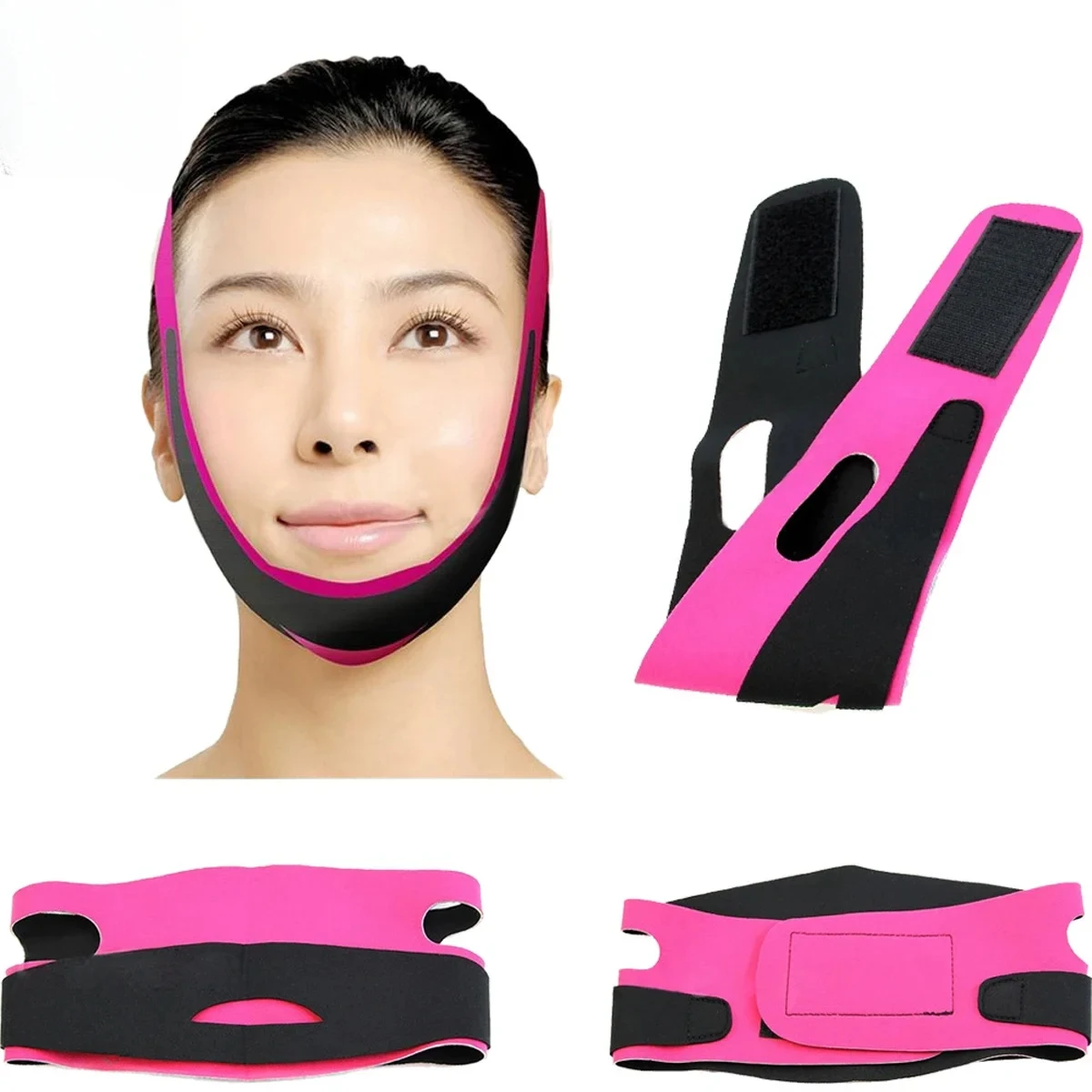 Vrouwen Afslanken Kin Wang Slanke Lift Up Masker V Gezicht Lijn Riem Anti Rimpel Band Band Facial Beauty Tool Gezicht Afslanken Bandage