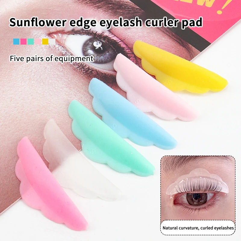 5Pairs Silicone Protection Eyelash Pad Eyelashes Extension Eye Pads Reusable Lashes Lifting Curler Shield Patch Makeup Tool