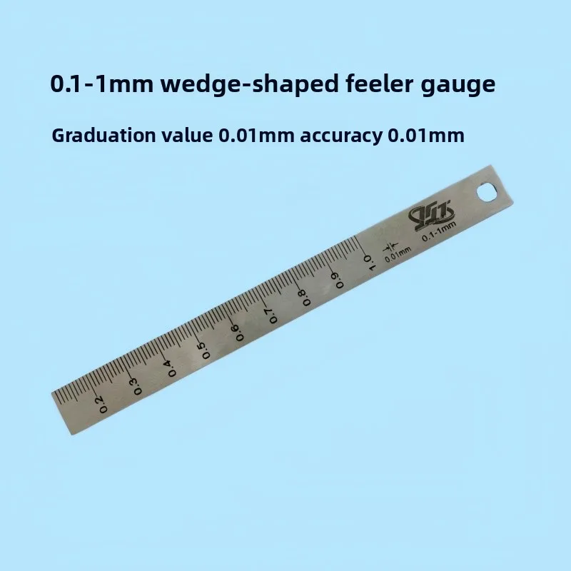 High precision feeler gauge Wedge gauge range 0.1-1mm Resolution 0.01mm Scale Division Piston ring clearance plug gauge smallgap