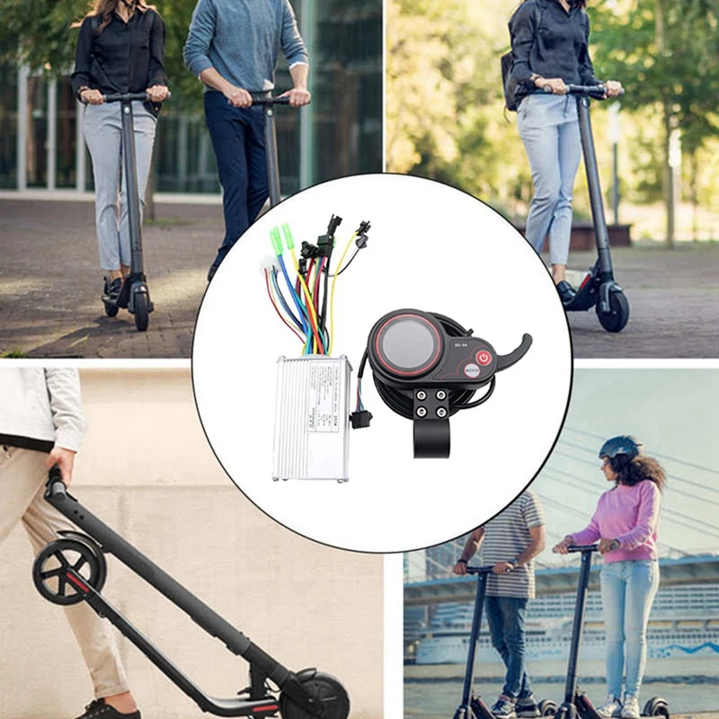 350W 15A Electric Scooter Controller Brushless Motor 36-48V+QS S4 Meter 5PIN For Electric Scooter Kit