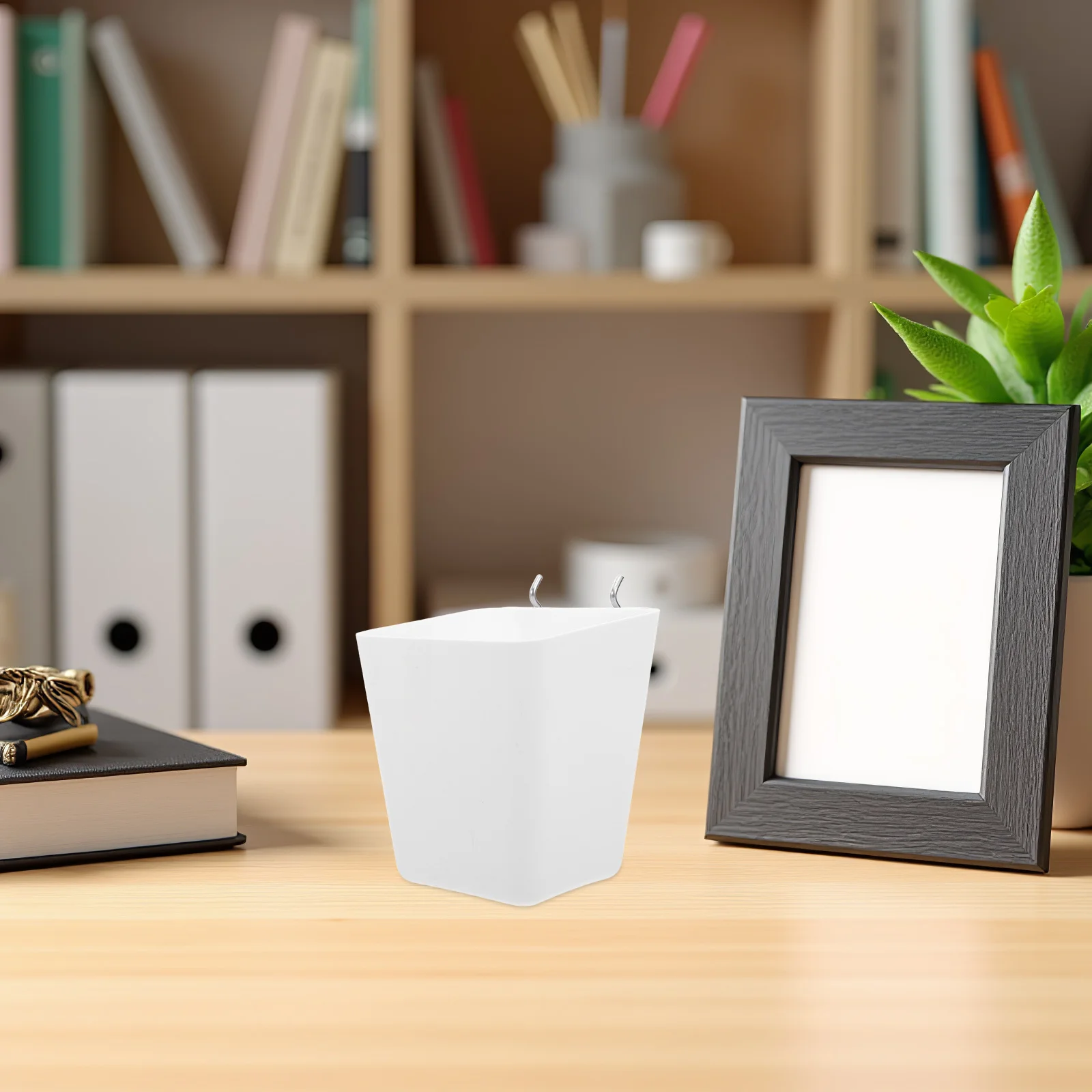 

6pcs Pegboard Storage Containers With Hooks 5.11X4.72X4.72'' Wall Mounted Organizer For Workshop Garage Office Hardware Holder