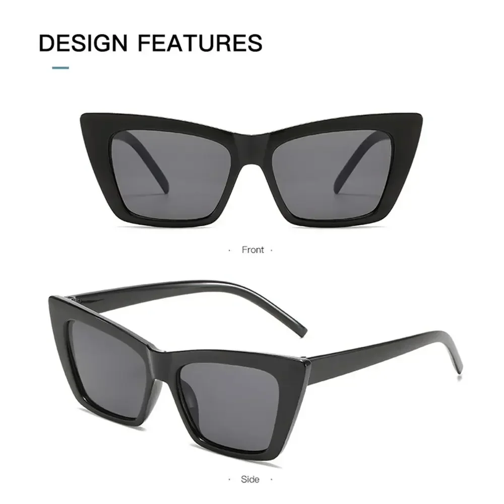 Trend Sexy Cat Eye Sunglasses for Women Retro Square Frame Sun Glasses UV400 Protection Eyewear Summer Shades Fashion Sunglasses