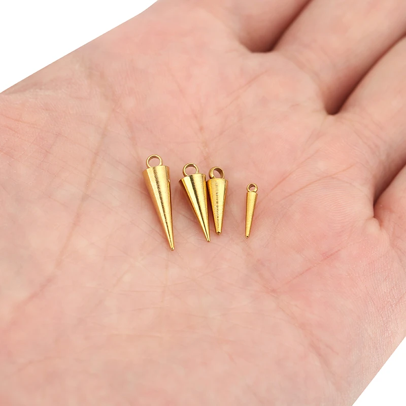 20pcs Stainless Steel Extension Chain End Charms Beads 10 13 15 18 mm PVD Never Fade Necklace Bracelet Drop Beads Jewelry Making