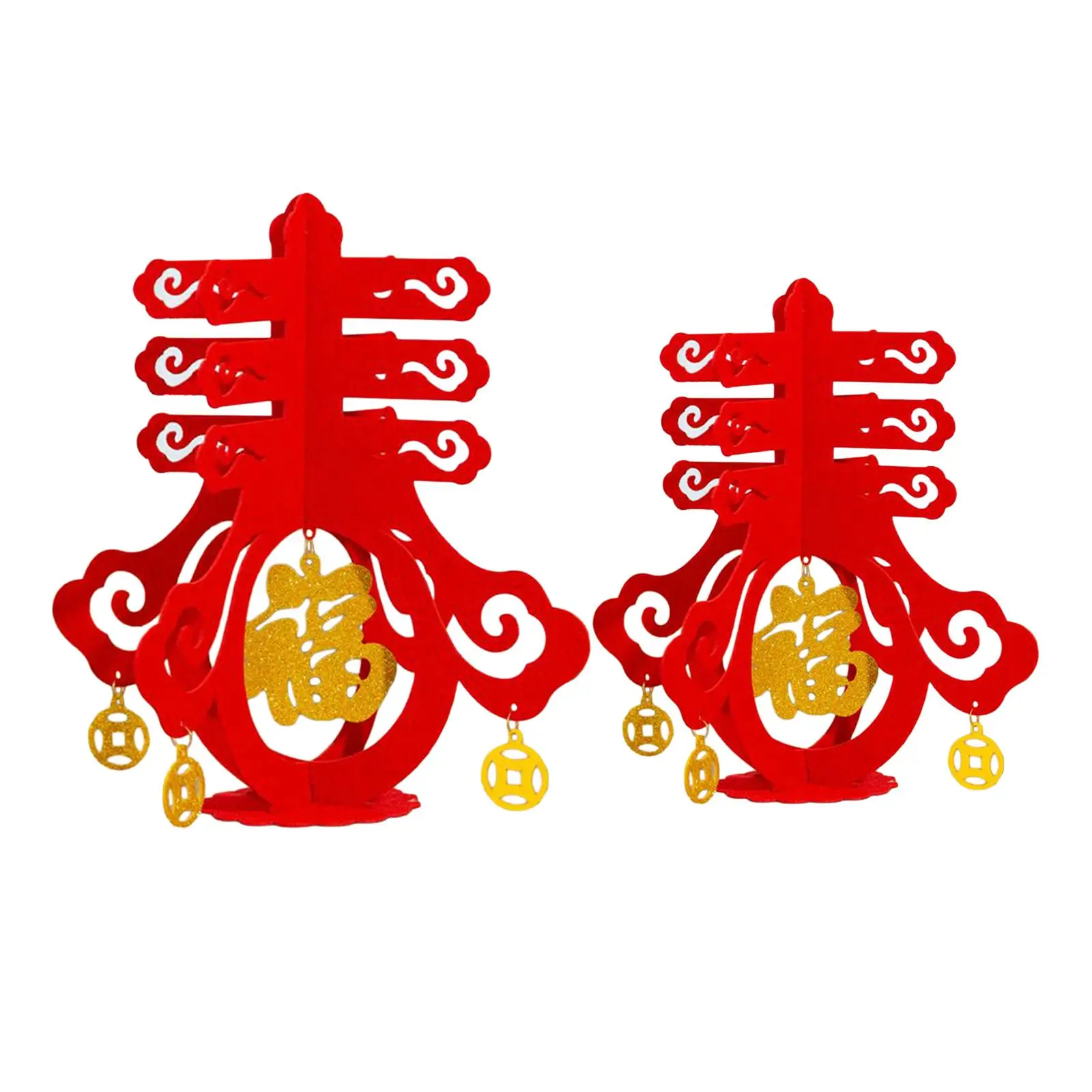 Chun chinês caráter ornamento com pingente Fu, ano novo decorações, primavera