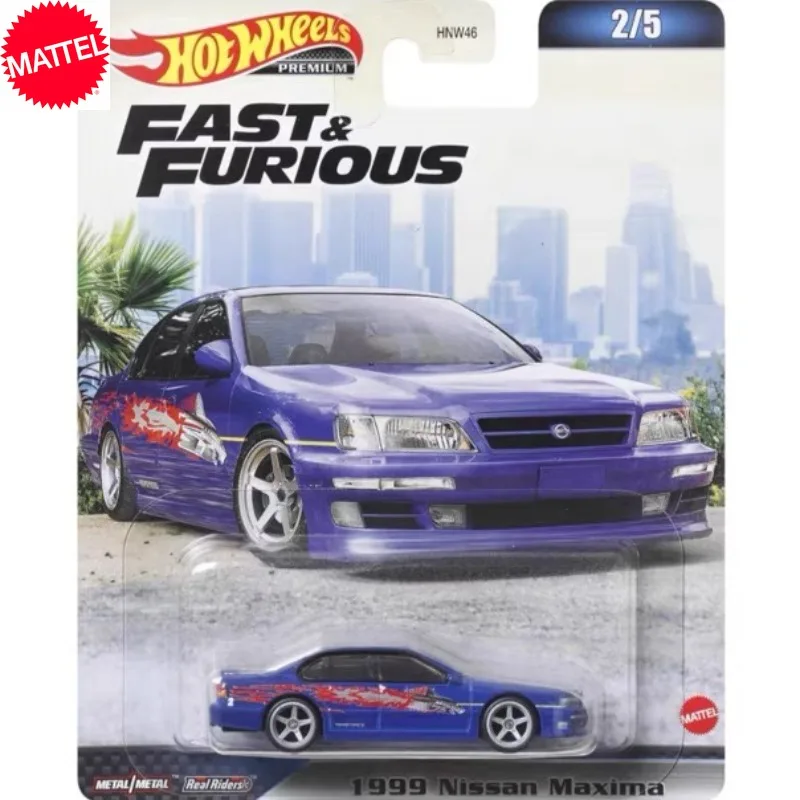 Mattel Hot Wheels Car Fast Furious HNW46-C 1999 Nissan Alfa Romeo Giulia BMW M3 E46 1/64 Diecast Vehicle Toys for Boys Gift