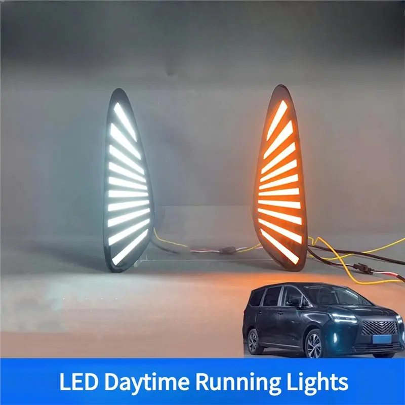 ABQB-LED Daytime Running Light For Wuling Darion EV 2025-2026 Front Bumper Accessories Dymanic Turn Siganl Signal Lamp