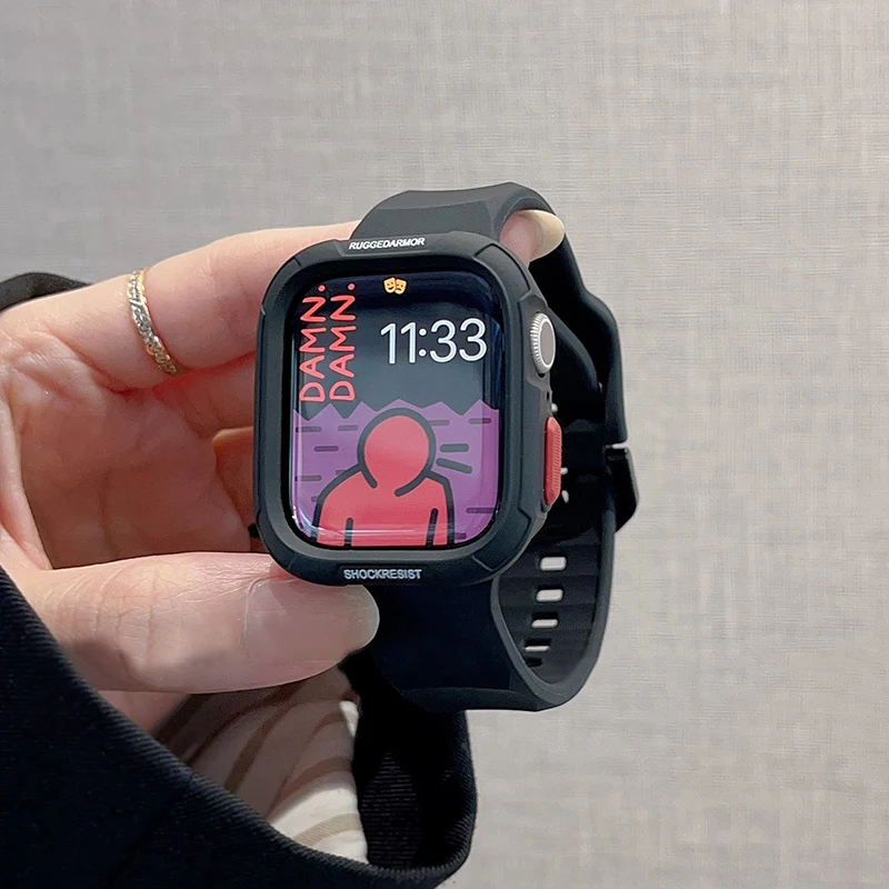Weiche TPU-Hülle für Apple Watch 10 9 8 Gehäuse 46mm 42mm 45mm 41mm 44/40mm Ultra Schutz iWatch Series 7 SE 6 5 Stoßfänger Zubehör – Detail 13
