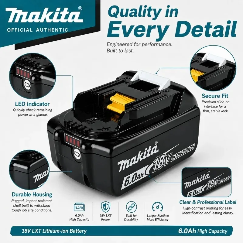 Makita 18V 6Ah Lithium Ion Battery