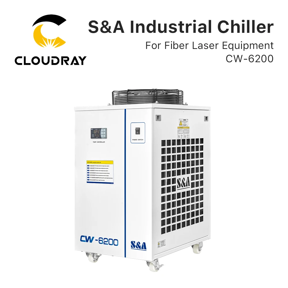 Cloudray Original S&A Industrial Chiller CW-6200 75L/min Flow R-410a Refriferant for Machine Water Colling System