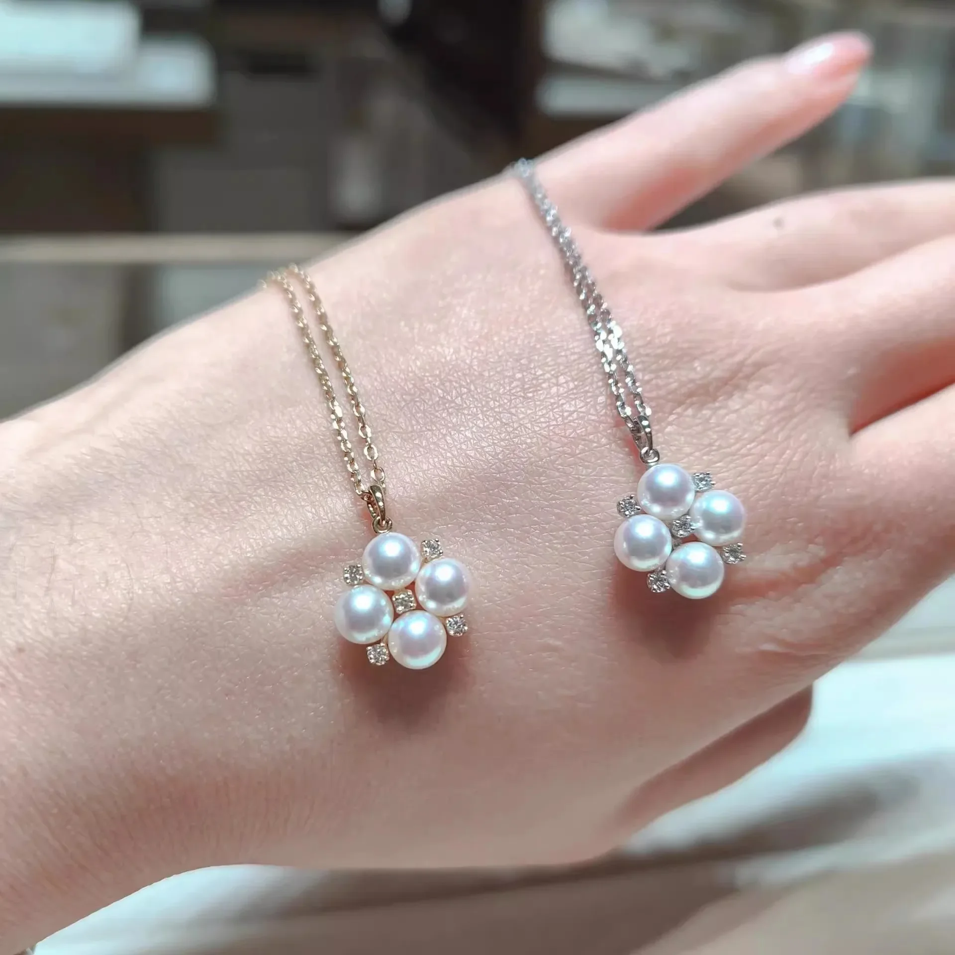 

Womens S925 Silver Mingzhu Pearl Choker Necklace Unique Light Luxury New Arrival Gift