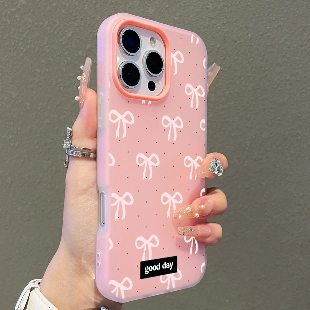 

Милый чехол для телефона в горошек с бантом для Xiaomi Redmi Note 14 13 12 11 10 Pro Plus 5G 12S Redmi 14C 13C 4G Роскошные чехлы ярких цветов